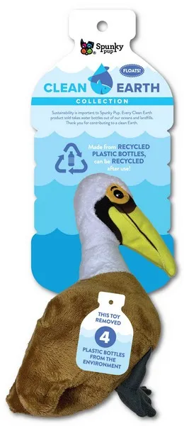 1ea Spunky Pup Clean earth Pelican Plush Small - Toys